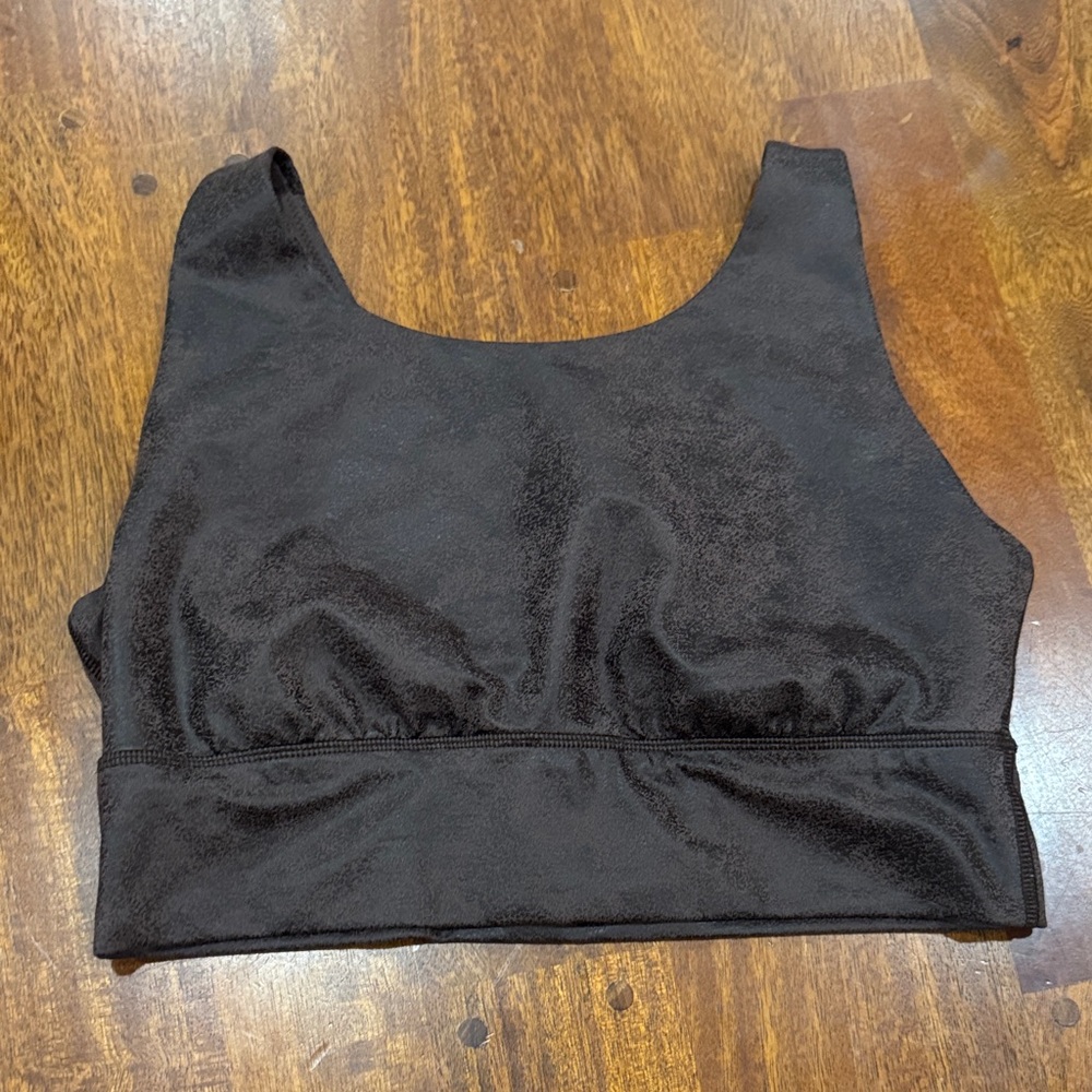 NWOT Aerie Offline Scoop Neck Sports Bra Shiny Brown